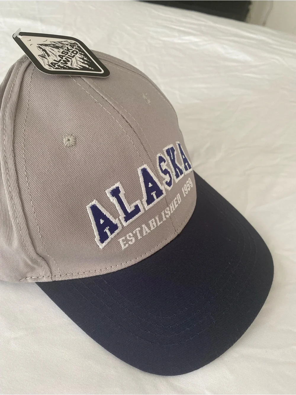 Alaska Established 1959 Gray Black Baseball Cap NWT